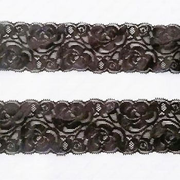 80mm Black Stretch Lace